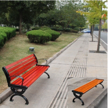 户外园林休闲椅公园椅子铸铁防腐木室外长椅凳子实木靠背座椅