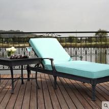 斐梵高档户外家具 阿帝比斯铸铝铸铝别墅庭院单人躺床茶几组合